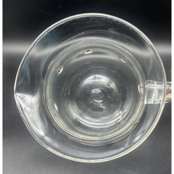 Anthropologie FESTIVE Icon SNOWMAN Large Blown Glass Pitcher Applied Handle 96oz - Picture 6 of 9